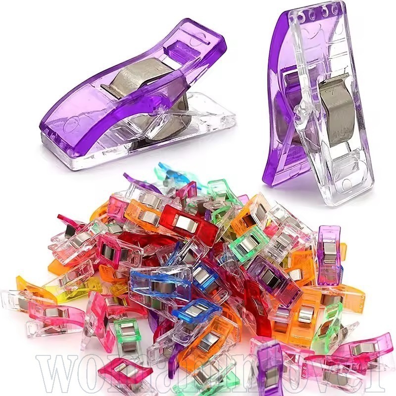 คลิปหนีบเย็บเสื้อผ้าอเนกประสงค์-หัตถกรรมพลาสติกสีสันสดใสคลิป-Hosehold Gadget-อุปกรณ์สํานักงานของโรงเรียน-โฟลเดอร์อ่านหนังสือกันลื่น-กระดาษทดสอบ