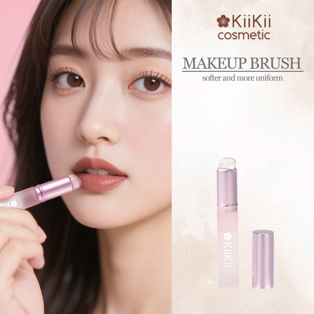 KiiKii Cosmetic แปรงทาลิป แปรงปัดแก้ม ไล่สีจับถนัดมือ  แปรงเกลี่ยลิปแบบพกพา ขนแปรงนุ่ม