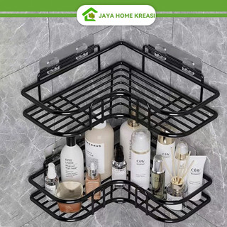 Rak Sudut Kamar Mandi Tempel Dinding Keramik Rak Dapur Besi Serbaguna Rak Sabun Kamar Mandi Rak Kamar Mandi