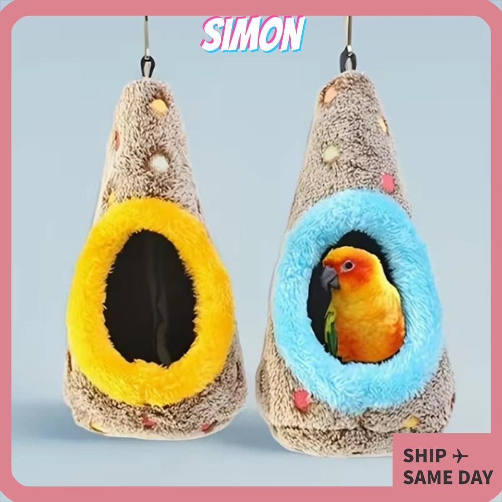 รังนกแก้ว SIMON, รังนกรูปไข่หนา, ตุ๊กตาฤดูหนาวค๊อกคาเทลและเลิฟเบิร์ดแขวนความอบอุ่นรังฝ้ายเหมาะสําหรับสัตว์เลี้ยงขนาดเล็ก