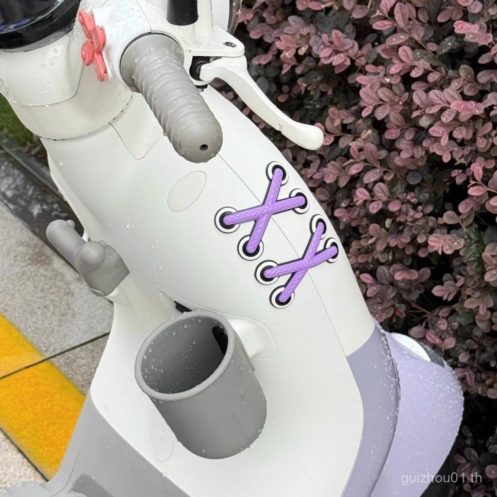 เหมาะสําหรับ Extremely Core MO1/MO1i ยางสามมิติ XX ตกแต่งจําลองเชือกผูกรองเท้าสติกเกอร์รถยนต์ไฟฟ้า S