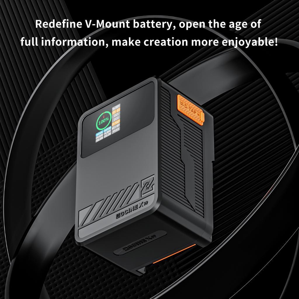 Jemora ZG-X99 Pocket V Mount Battery 14.8V 99.9WH 6750mAh พร้อมหน้าจอ IPS 1.3in V-Lock BP/D-Tap/USB-