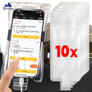 เคสโทรศัพท์กันน้ําขี่จักรยาน | กระเป๋าหน้าจอสัมผัส พีวีซี โปร่งใสพร้อมพอร์ตชาร์จ, ฝาครอบป้องกันฝนสําหรับกีฬากลางแจ้งขี่ขนาดสากล
