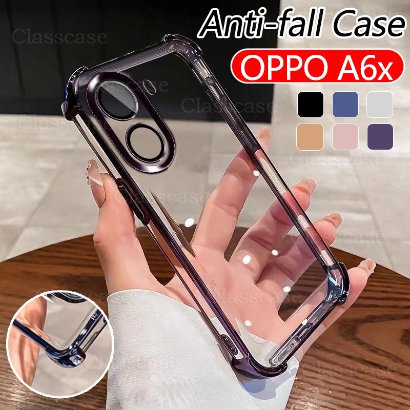 เคสสําหรับ OPPO A6x A6t A6s A6c A6Pro A6tPro OPPOA6x OPPOA6 x OPPOA6Pro Clear เคสโทรศัพท์แฟชั่นคู่สี่มุม Anti Fall กันกระแทก Came เลนส์ป้องกันกรณีปกหลัง