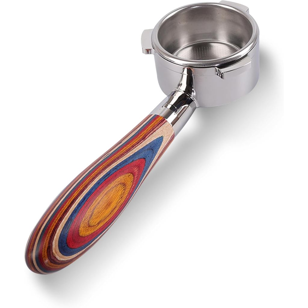 Bottomless Portafilter 54 มม. พร้อมไม้สีเข้ากันได้กับ Breville Barista Express, Pro, Touch, และ Impr