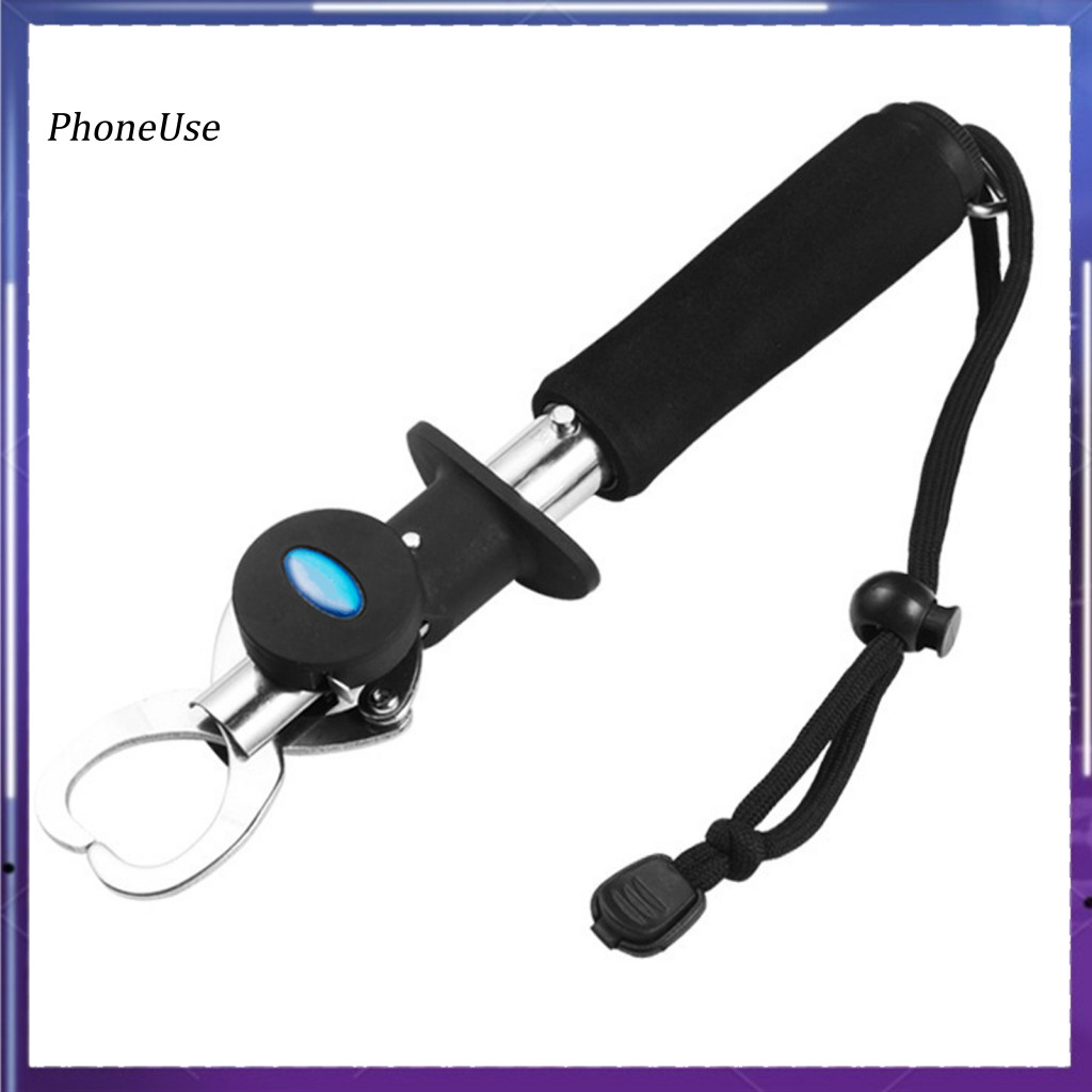 PhoneUse Heavy-duty Fish Catcher Fish Gripper พร้อมที่จับ Eva สแตนเลสปลา Gripper พร้อมไม้บรรทัดขนาดแ