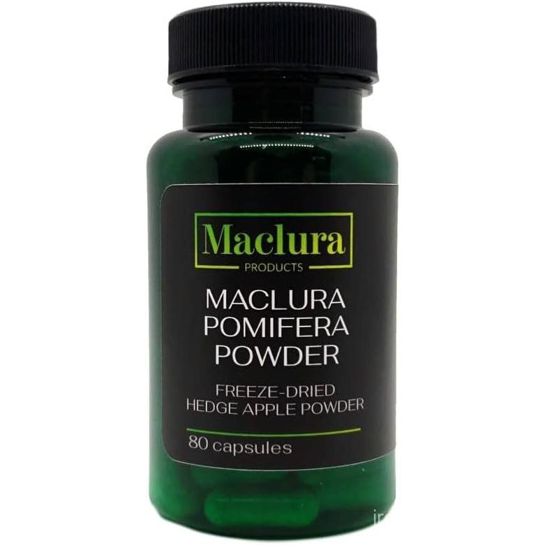 ผง Pomifera Freeze-Dried Hedge Apple Osage Orange Powder - 80 แคปซูล 1.0 ออนซ์ (แพ็ค 1 ชิ้น)