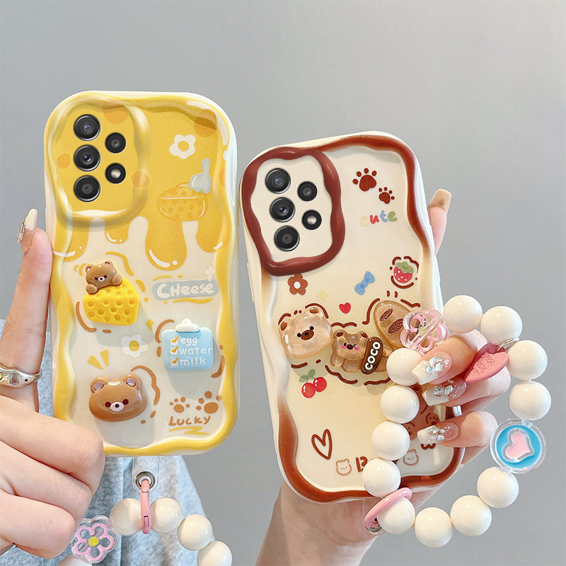เคส For Samsung Galaxy A13 / A32 4G TPU เคสโทรศัพท์ตุ๊กตา 3D แบบครีมมีหลายรูปแบบ BBNYGZ.