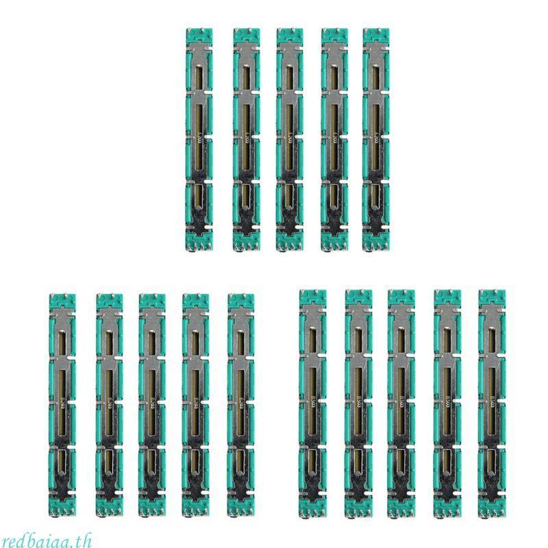 Redbaiaa 5 ชิ้นศาสตราจารย์ Potentiometer A10K A20K A50K Original Duplex Potentiometer Mixer Fader 75