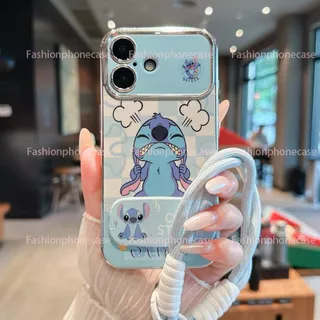 เคสมือถือสำหรับ iPhone 17 16 15 14 13 12 11 PRO MAX หน้าต่างเลนส์ใหญ่ พร้อมสายคล้องมือกันกระแทก HX6DSC0269