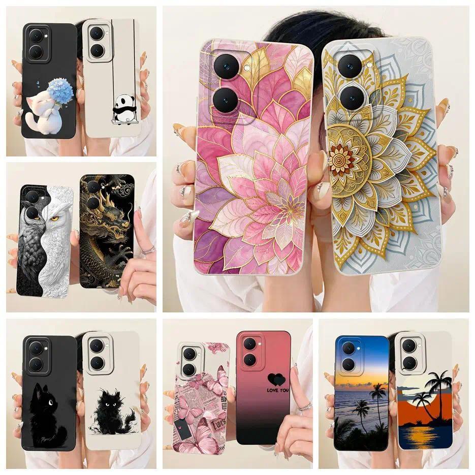 สําหรับ Vivo Y03 Y03t 4G กรณี V2332 หรูหรา Candy ทาสีสําหรับ Vivo Y18 Y18i Y18e ซิลิโคนนุ่มสําหรับ V