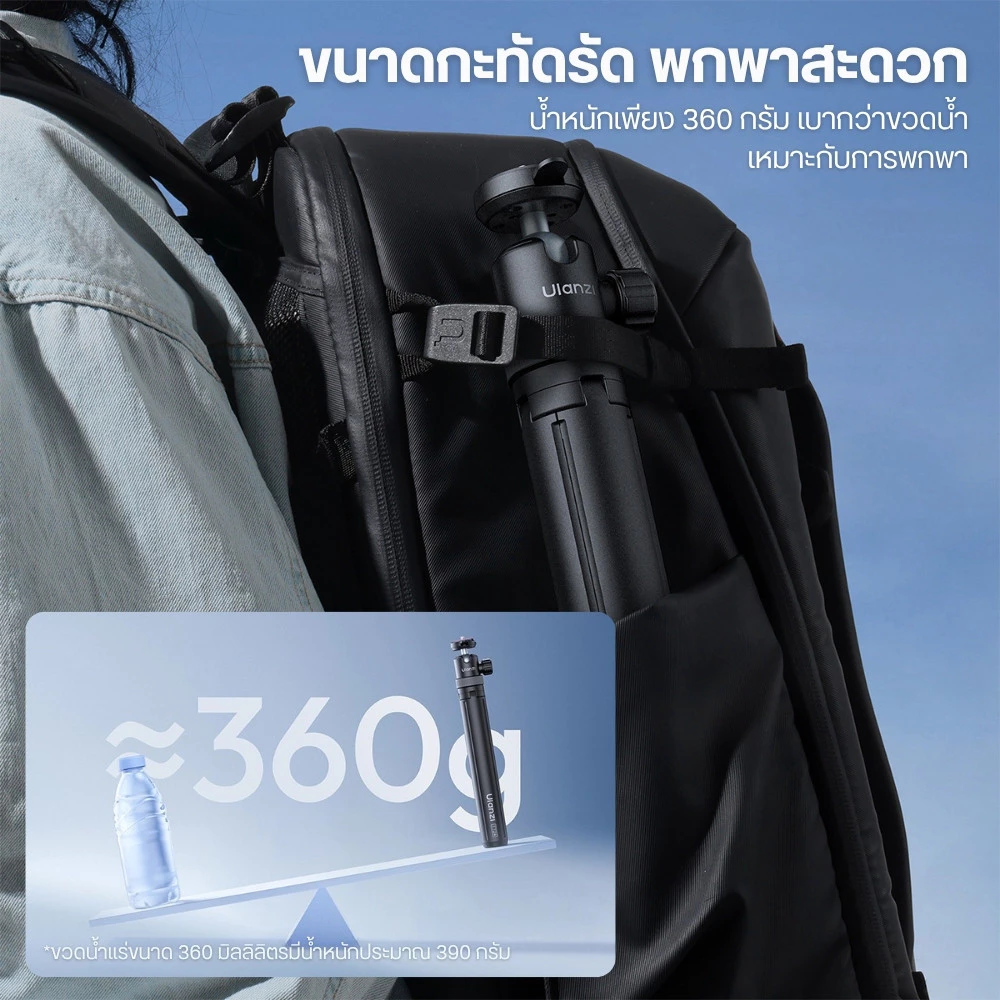 Ulanzi TT24 ขาตั้งกล้อง ไม้เซลฟี่ ปลดเร็ว Cka สูง 1.5m รองรับ GoPro, Insta360 Luna Ultra, Pocket 4P thumbnail 9