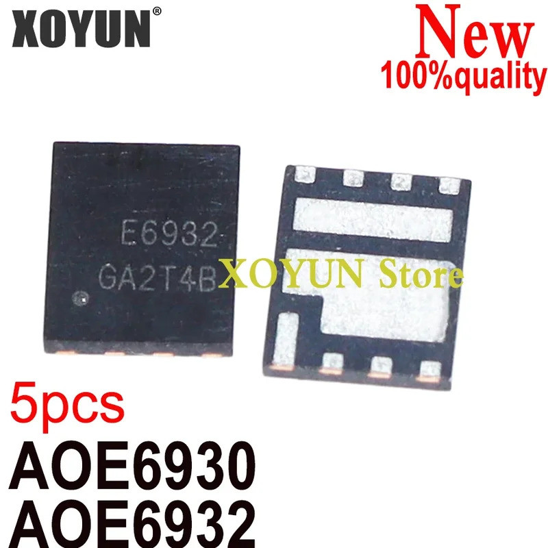 (5 ชิ้น) 100% ใหม่ AOE6930 AOE6932 E6930 E6932 QFN-8 ชิป ic ในสต็อก GHUM