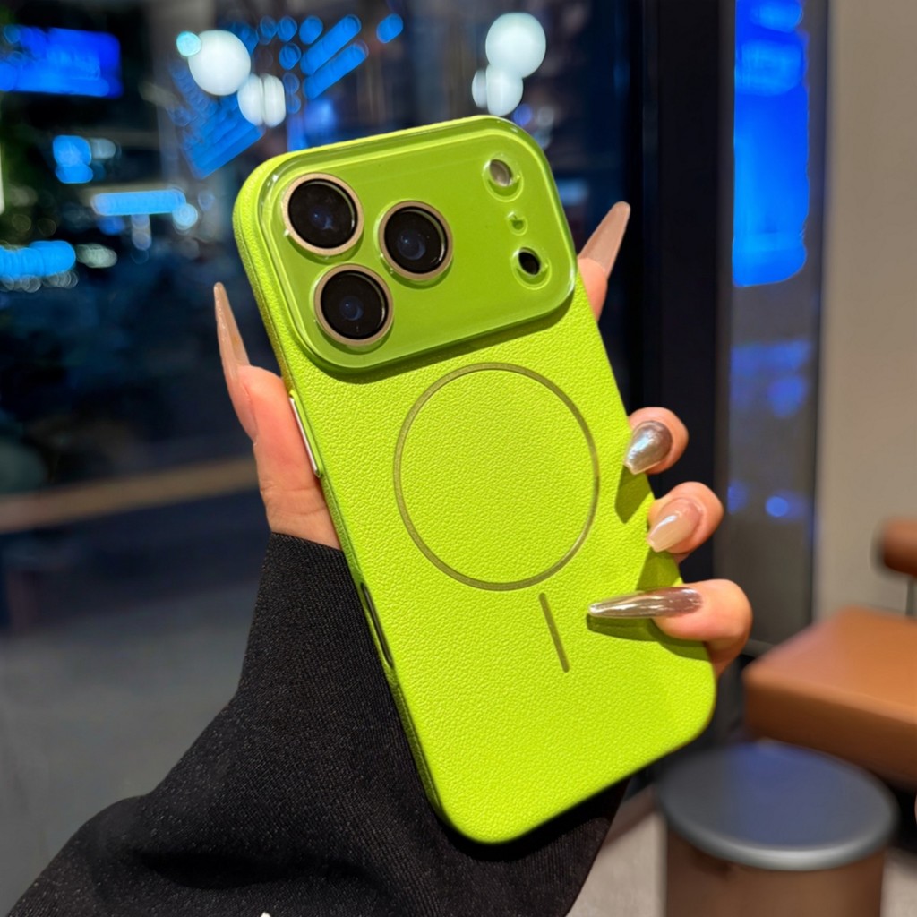 ปลอกใหม่เลนส์คริสตัลสีขาวลิ้นจี่ผิวเนื้อกันกระแทกพีซีเคสแข็งแม่เหล็กสําหรับiPhone 17 16 15 14 13 12 pro max air Plusกรณีฝาครอบป้องกันเลนส์คลุมทั้งหมด - รูปที่ 6