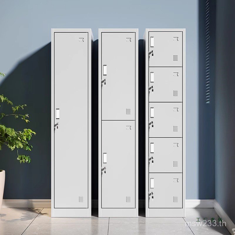 ล็อกเกอร์สํานักงานตู้เดี่ยวตู้ดีบุกล็อคล็อคล็อคเสื้อโค้ทตู้พนักงานตู้เหล็กที่เรียบง่ายประตูเดียว vt3