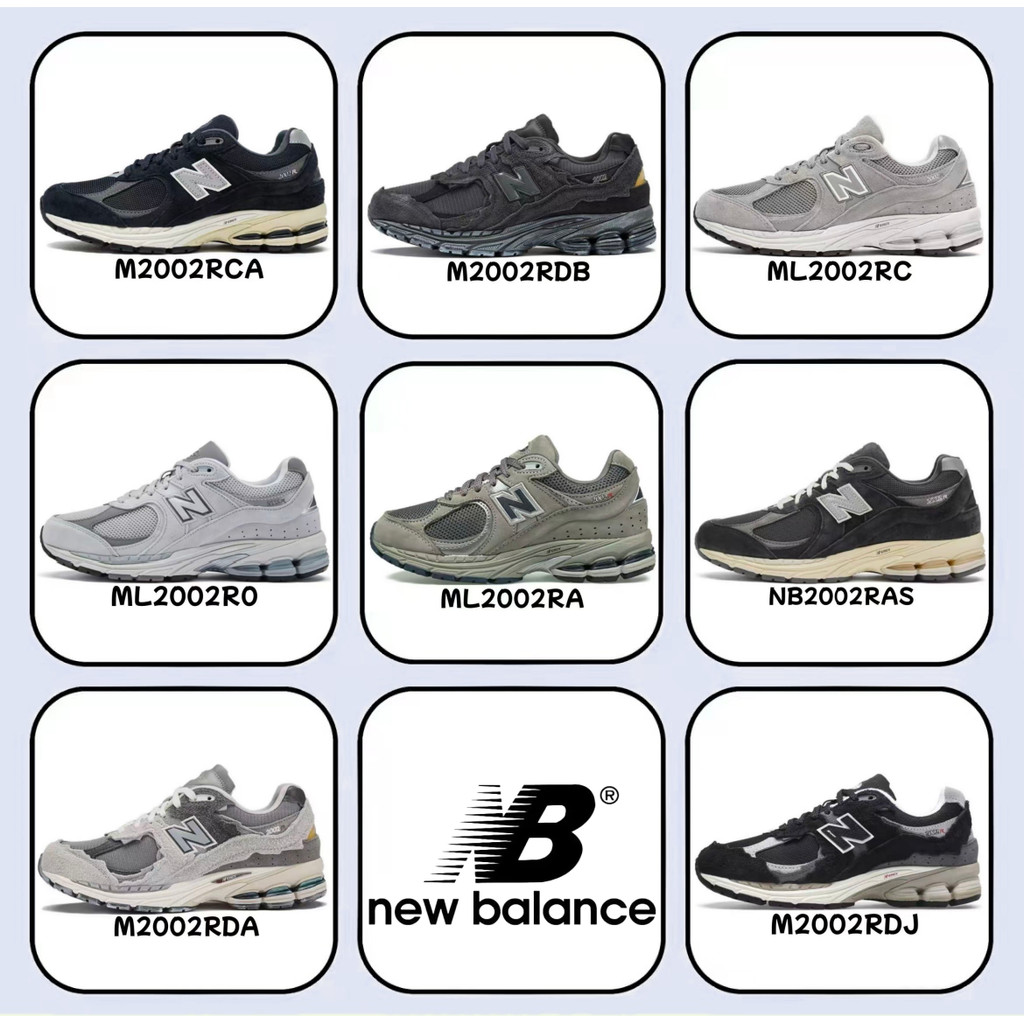 💝ของแท้% 100💝 New Balance 2002R ML2002R0 สีเทา สีดำ สีขาว สีเขียว