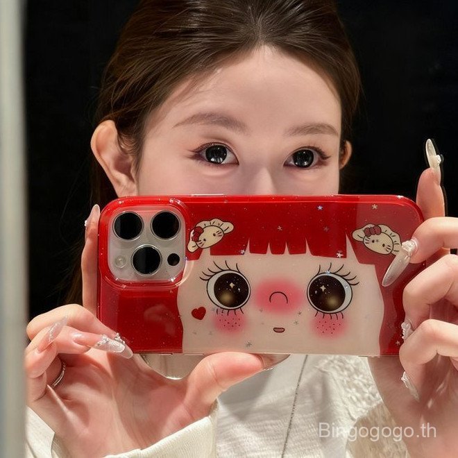 เคสโทรศัพท์เหมาะสําหรับiPhone 7 8 X XS XR XSMAX 11 12 13 14 15 16 17 Pro max Plus Air Red-Haired Gir