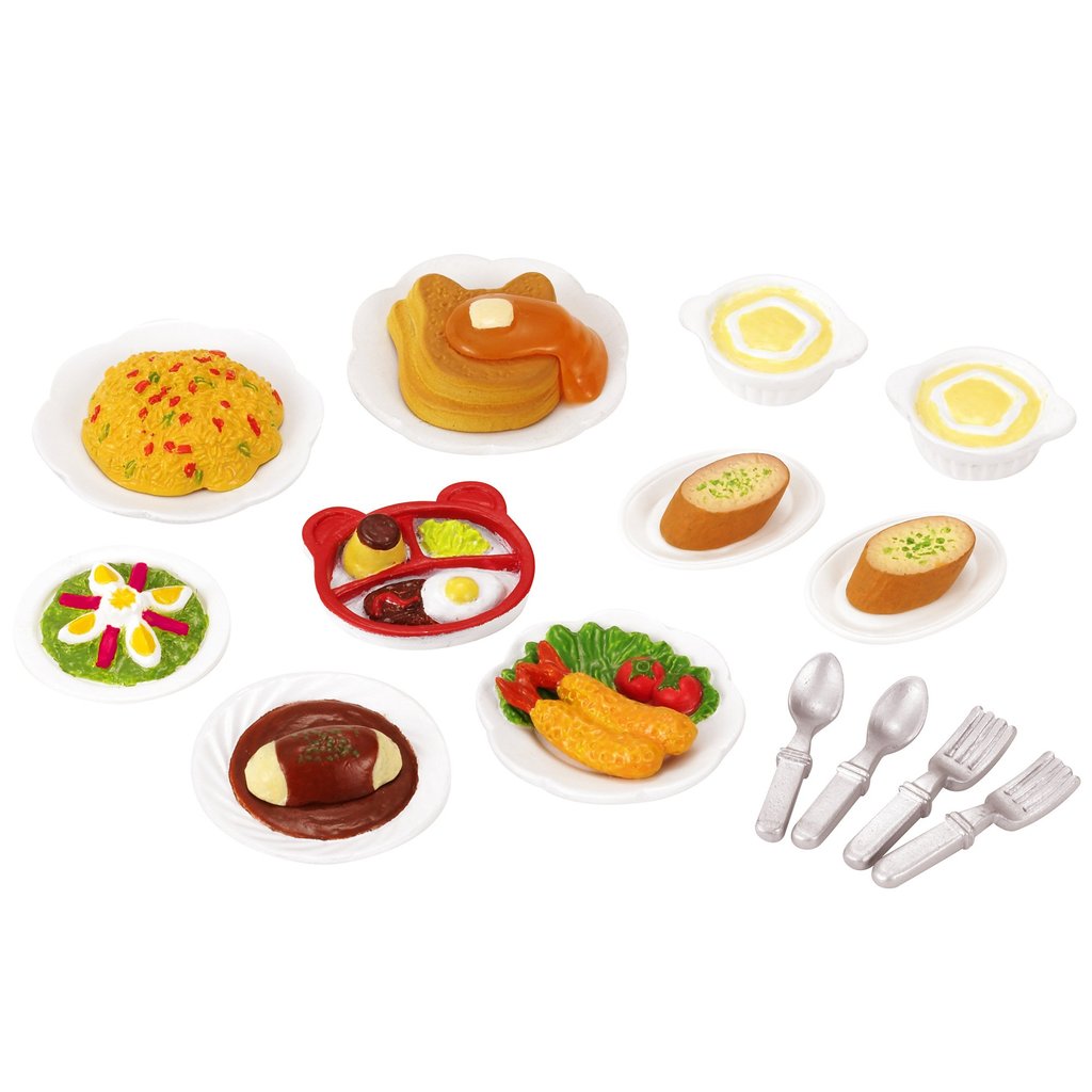 เฟอร์นิเจอร์ Sylvanian Families ชุดอาหารกลางวัน Ka-417 ของเล่นที่ผ่านการรับรอง ST Mark สำหรับอายุ 3 