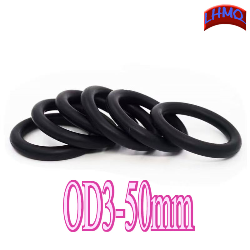 CS1.0mm แหวนซีลยาง O-ring O-ring OD3-50mm แหวนซีลน้ํามันไนไตรล์ปะเก็นสีดํากันน้ําและทนอุณหภูมิสูงLHM