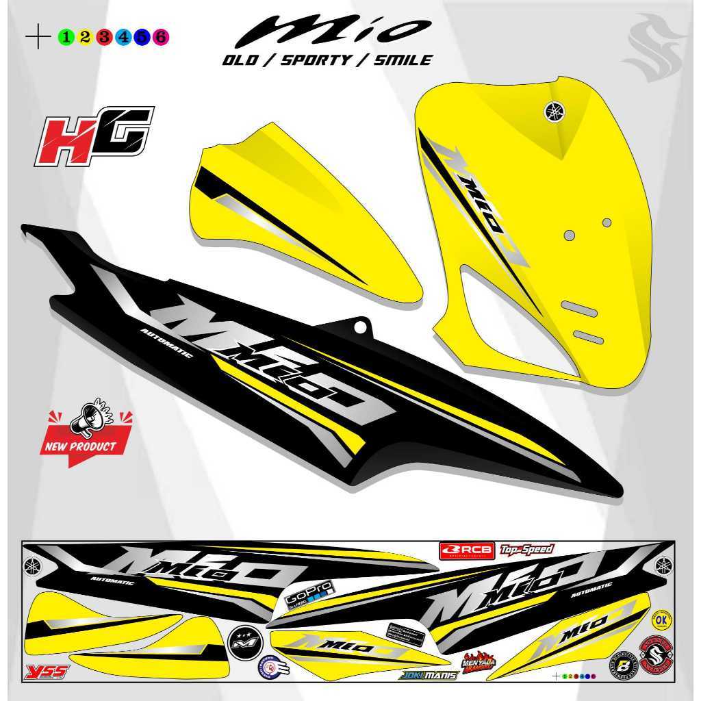 MIO SMILE STRIPING/ SIMPLE VARIATION OF SPORTY MOTORCYCLE K88 MOTIF