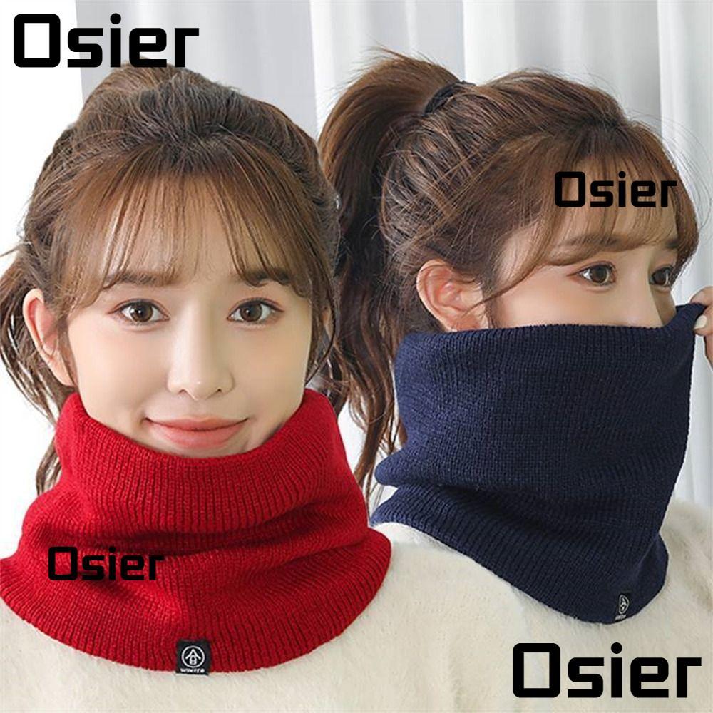 Osier1 ผ้าพันคอ ผ้าวูลถัก แบบหนานุ่ม ให้ความอบอุ่น แฟชั่นสําหรับผู้ชาย และผู้หญิง