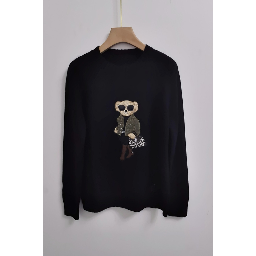 EDR7 RL 2024 ฤดูใบไม้ร่วงฤดูหนาวแคชเมียร์ Heavy Industry การ์ตูนหมีรอบคอวิทยาลัย Age-Reduction All-M