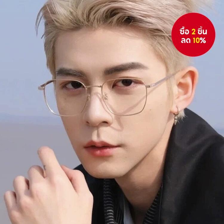 แว่นตาตามใบสั่งแพทย์ -0 ถึง -6.00 กรอบแว่นตาแฟชั่นกรอบโลหะสําหรับนักเรียน ไม่จํากัดเพศ