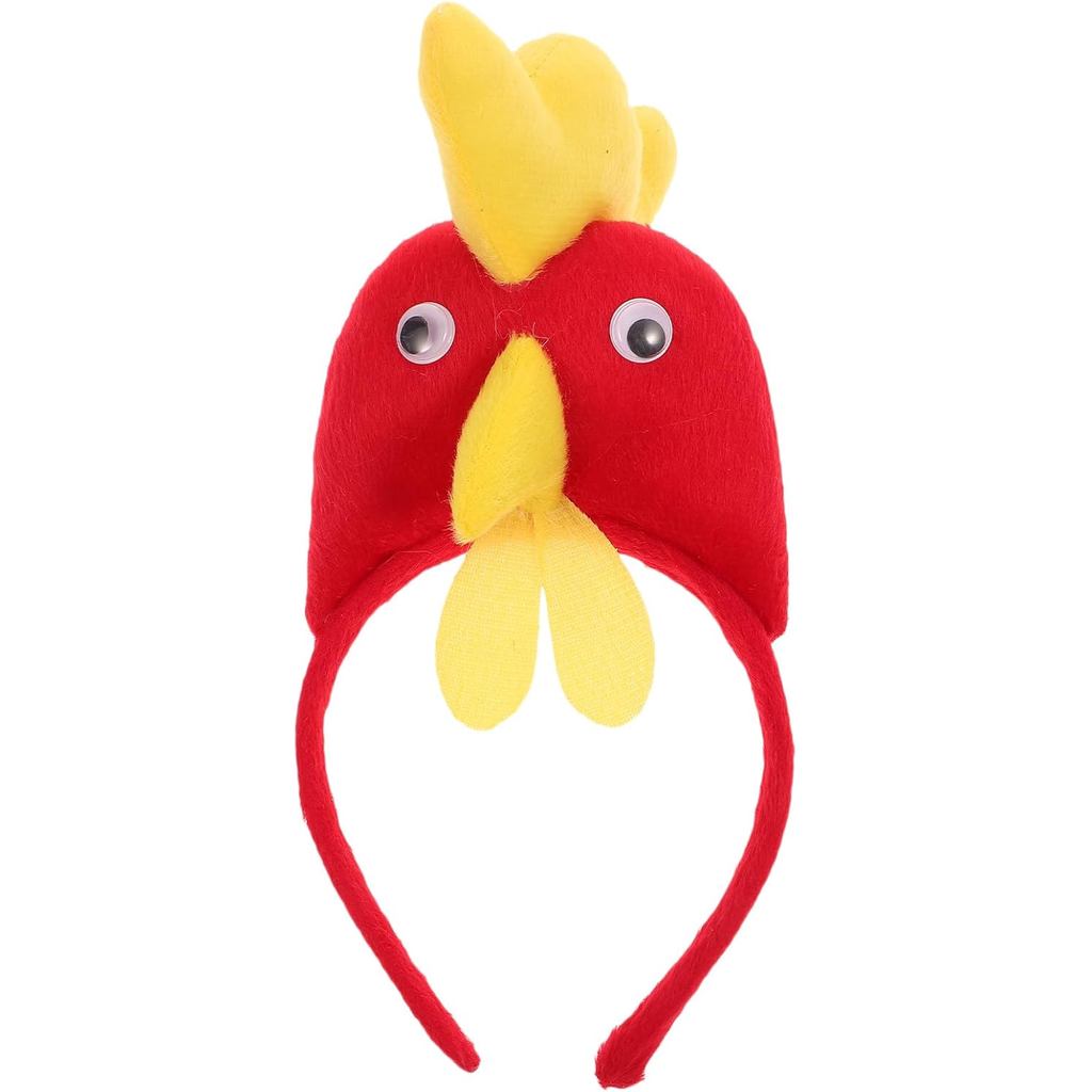 Amosfun Rooster Headband Chicken Costume Hair Band สําหรับงานปาร์ตี้