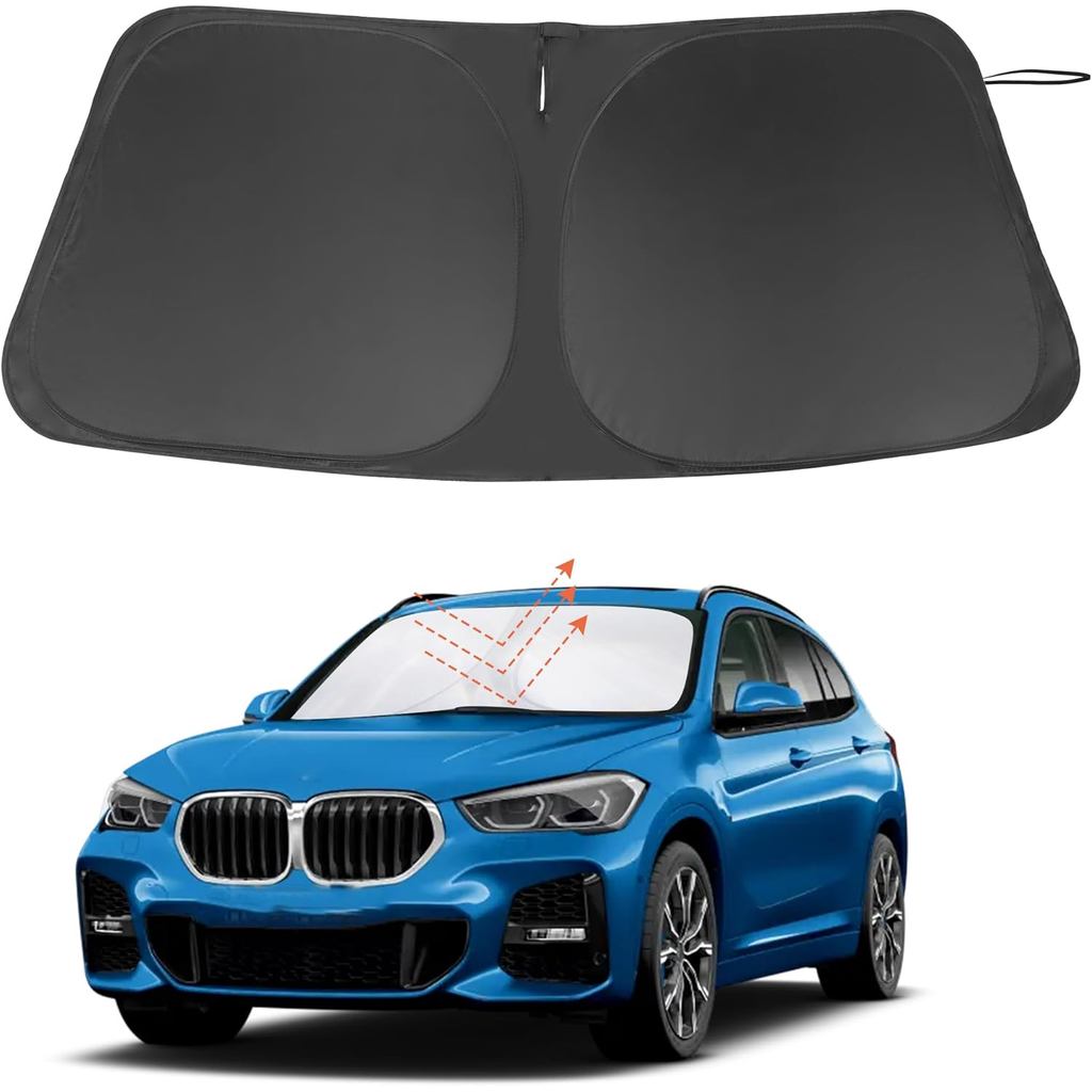 TINGLU Sun Shade for BMW X1 F48 2016-2022 Accessories Windshield Sun Shade Window Shade UV Rays Prot