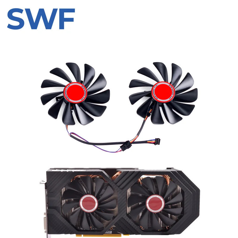 CF1010U12S 95 มม.RX590 RX580 GPU การ์ดพัดลมระบายความร้อนสําหรับ XFX RX 590 580 VGA กราฟิกการ์ด Coole