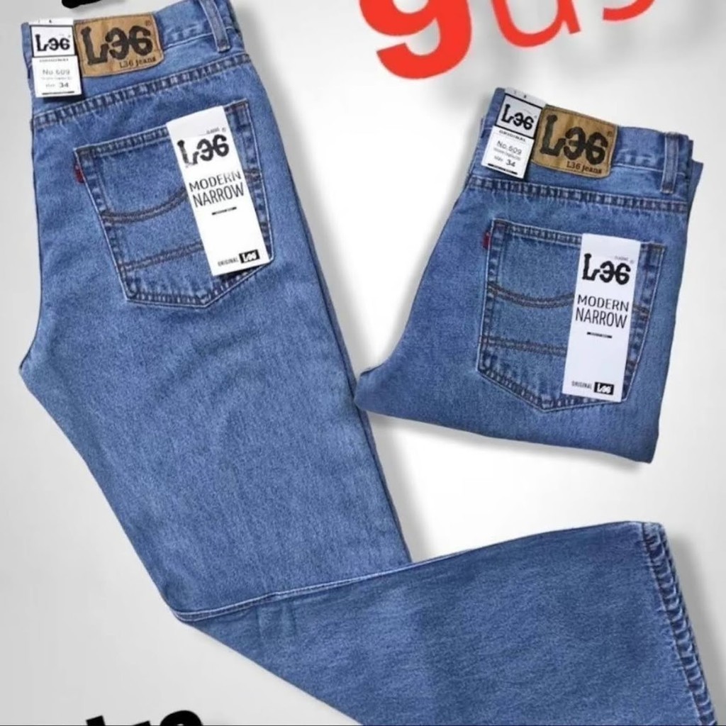 กางเกงยีนส์ผู้ชาย ทรงกระบอกตรง ลาย L96 11 สี มีไซส์ 28-36 (P4.0) Man Jeans Clothing