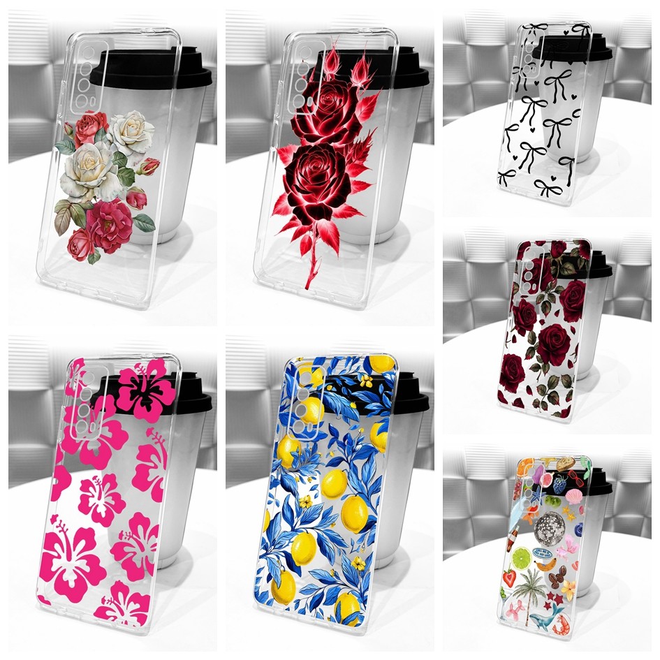 สําหรับ Huawei P สมาร์ท 2021 กรณีโปร่งใสนุ่มสําหรับ Huawei Y7a เคสโทรศัพท์ PPA-LX1 PPA-LX2 PPA-LX3 ย