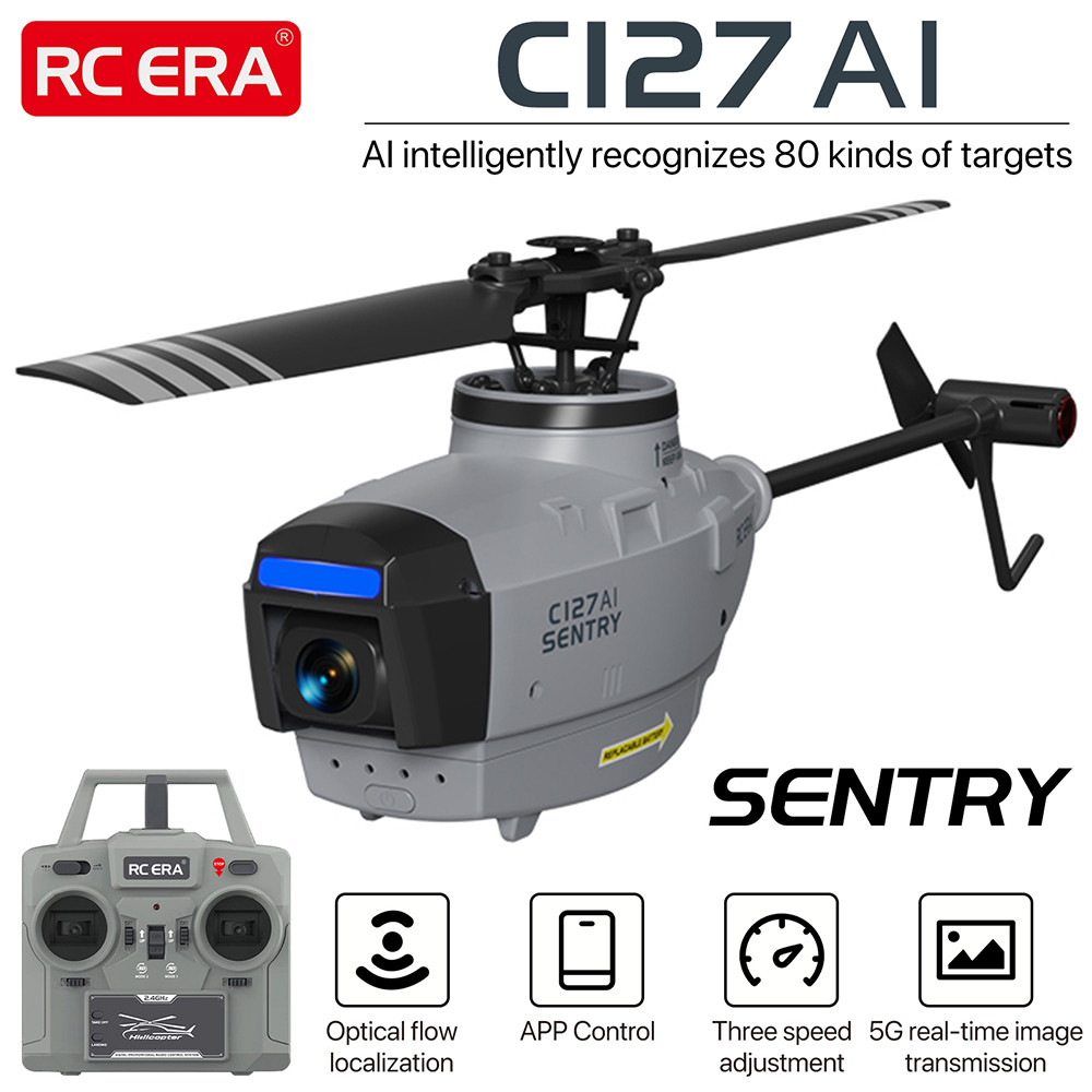 RC ERA C127AI 80 ชนิด Recognition 5G/WIFI RC เฮลิคอปเตอร์มอเตอร์ไร้แปรง APP ควบคุมการไหลของแสงท้องถิ