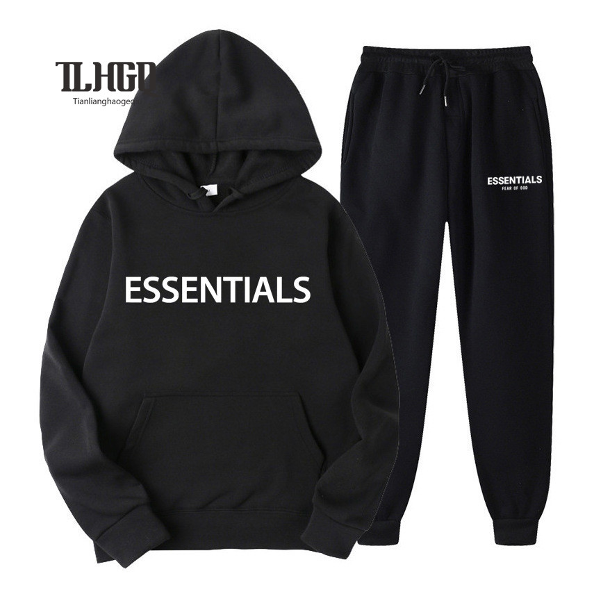 TLHGQ ชุดคู่เสื้อกันหนาวผู้ชายและผู้หญิง high street แฟชั่นแบรนด์ฤดูใบไม้ร่วงและฤดูหนาวชุดสองชิ้น