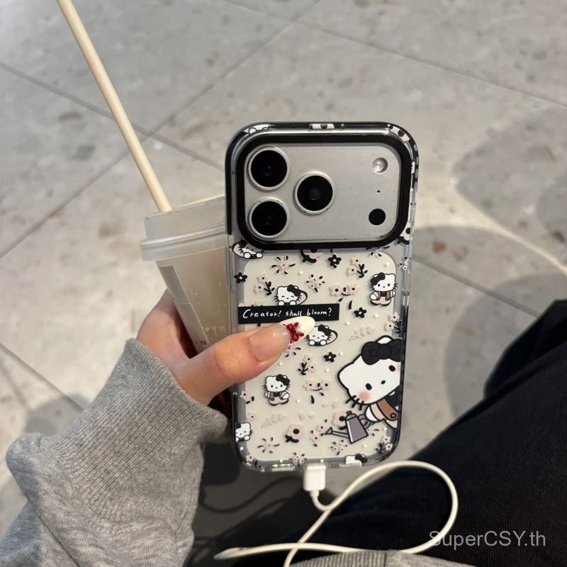 เคสโทรศัพท์เหมาะสําหรับiPhone 7 8 X XS XR XSMAX 11 12 13 14 15 16 17 Pro max Plus Air ktดอกไม้Shock-proof Shock-proofป้องกันกรณีรวมทุกอย่างกรณีQGUG