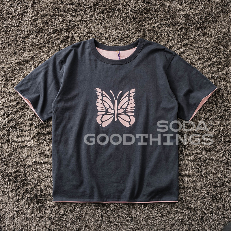 เสื้อยืดแขนสั้น NEEDLES แบบสองด้าน Made in Japan