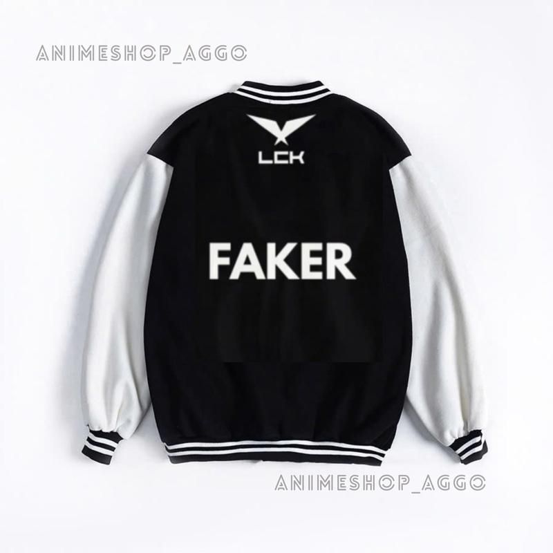 T1 FAKER 6-star League of Legends bomber Jacket หลวม Format Genz สไตล์สําหรับผู้ชายและผู้หญิงทุกขนาด
