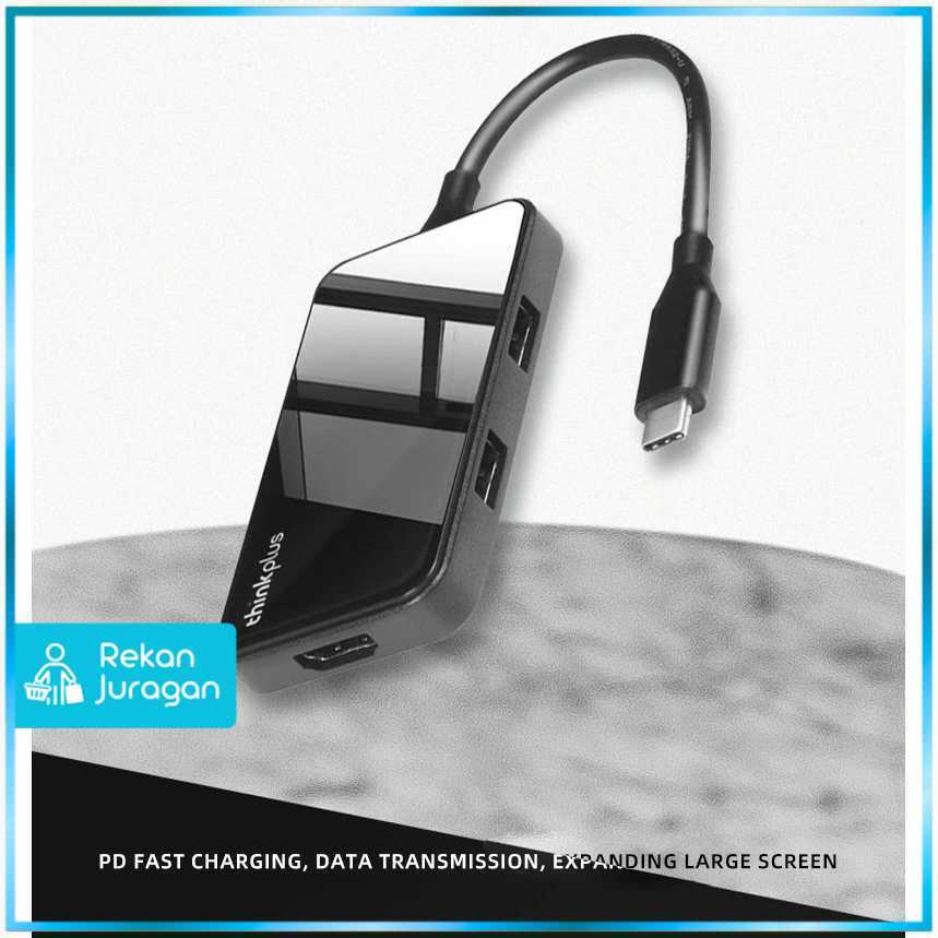 อะแดปเตอร์ฮับ USB Lenovo Thinkplus 5in1 Type C 3.0 HDMI 4K - TPH-05