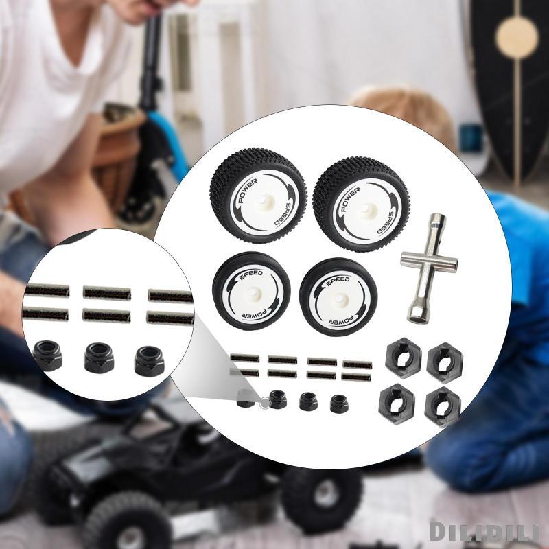[Dilidili] RC ยางด้านหน้าด้านหลังทนทาน RC อุปกรณ์ตกแต่งรถยนต์อะไหล่สําหรับ Wltoys 244016