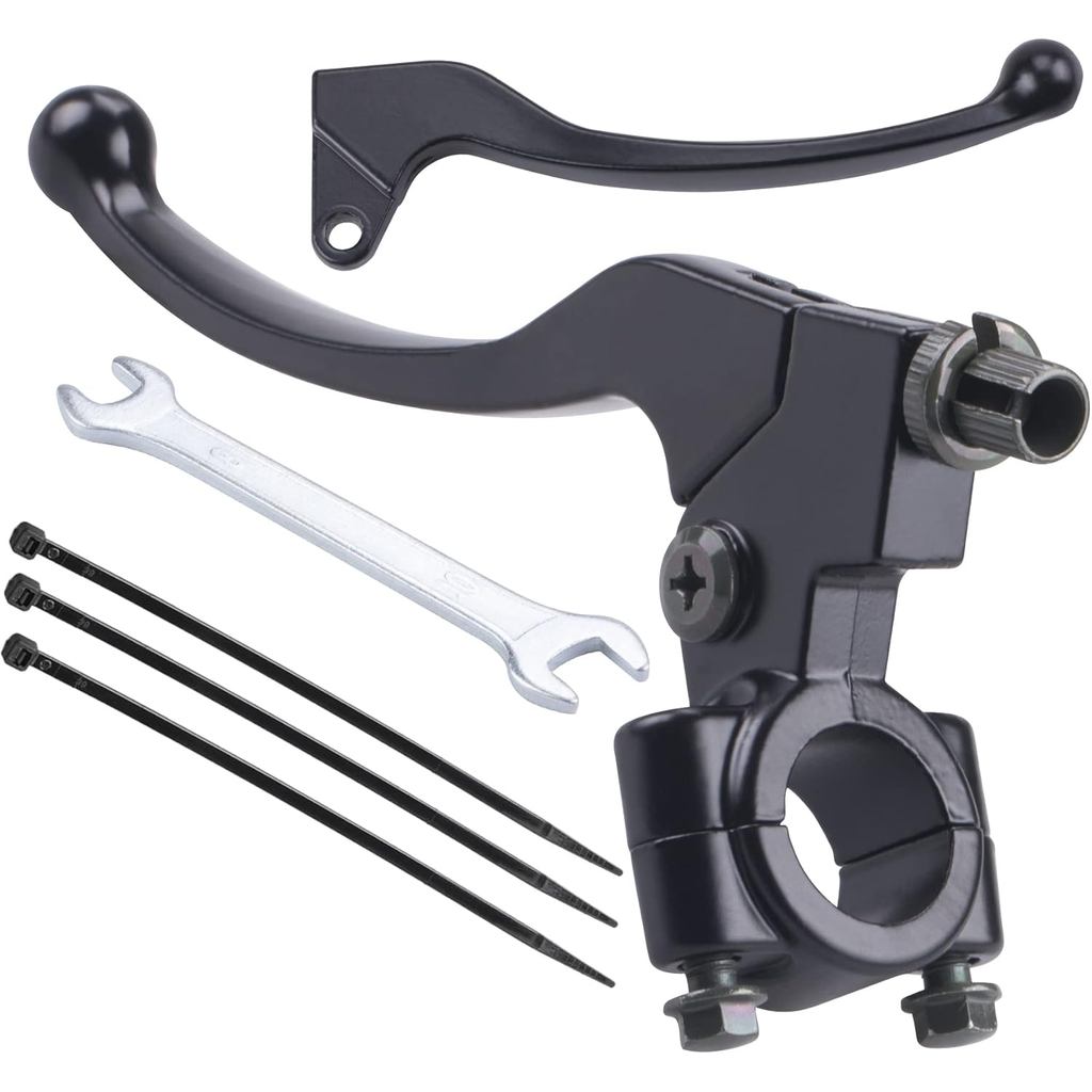 JINGKE 7/8 "22mm Universal รถจักรยานยนต์สีดําซ้ายคลัทช์เบรคคันโยก Perch สําหรับ Honda XR80 XR100 CRF