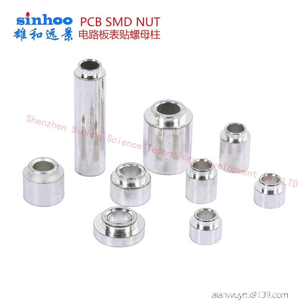 คอลัมน์นําไฟฟ้าไม่มีดีบุกด้านในชุบ Through Hole PCBPCB เกลียวทองแดงคอลัมน์สายไฟ SMTSO-3.2-5ET เทปถัก