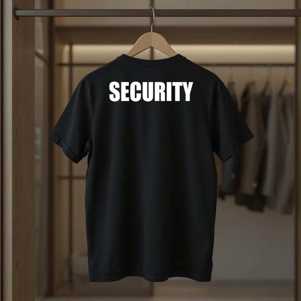 เสื้อยืด Fashion สกรีน Security เนื้อผ้า Cotton 100%