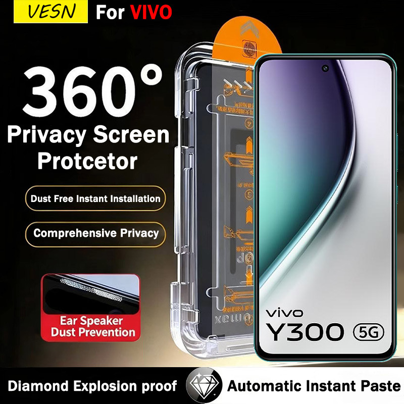 การติดตั้งฟรีฝุ่นป้องกันการดูแก้วนิรภัยสำหรับ VIVO Y300 Y200 Y200E Y100 Y78 Y77 Y39 Y35 Y36 Y29 Y28 