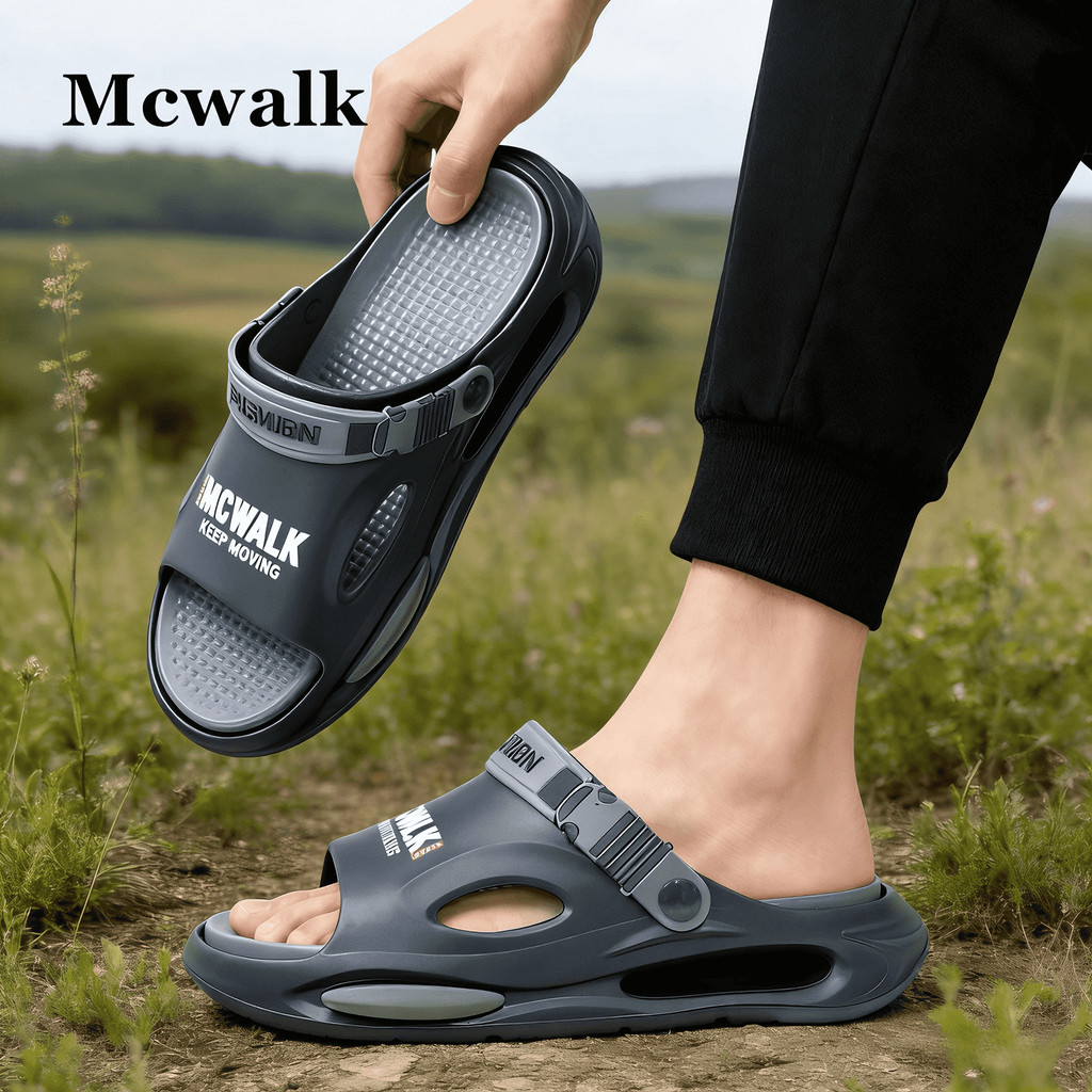 ลดราคา MCWALK ผู้ชาย ที่มีการติดตาม Ballbacks กันลื่น รองเท้าแตะ  ขนาด38~45