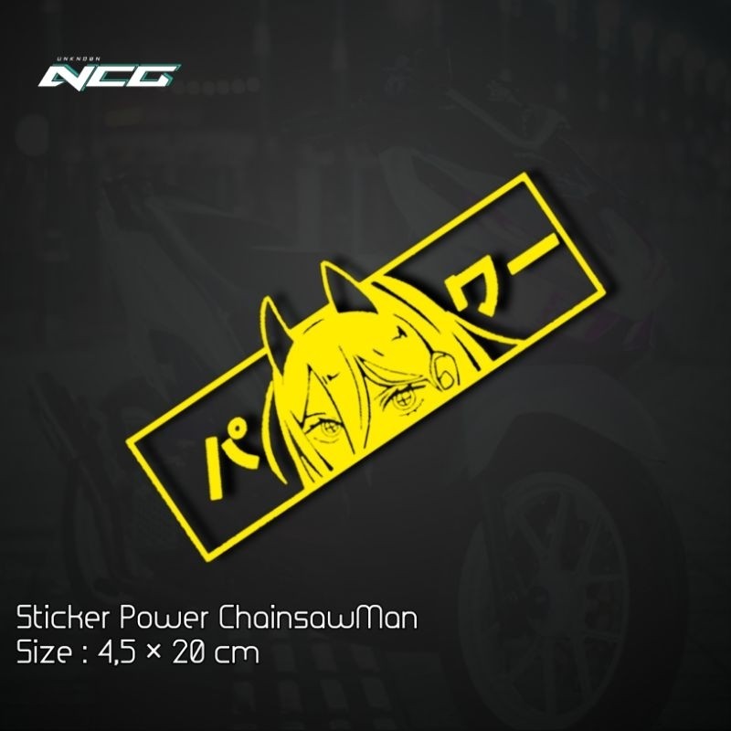 Chainsawman Anime Slap Sticker Csm Power Sticker Cutting Sticker