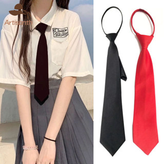 ส่งเร็ว💥เนคไทสำเร็จรูปเรียบง่ายJKสไตล์เกาหลีแฟชั่นนักเรียนอุ…