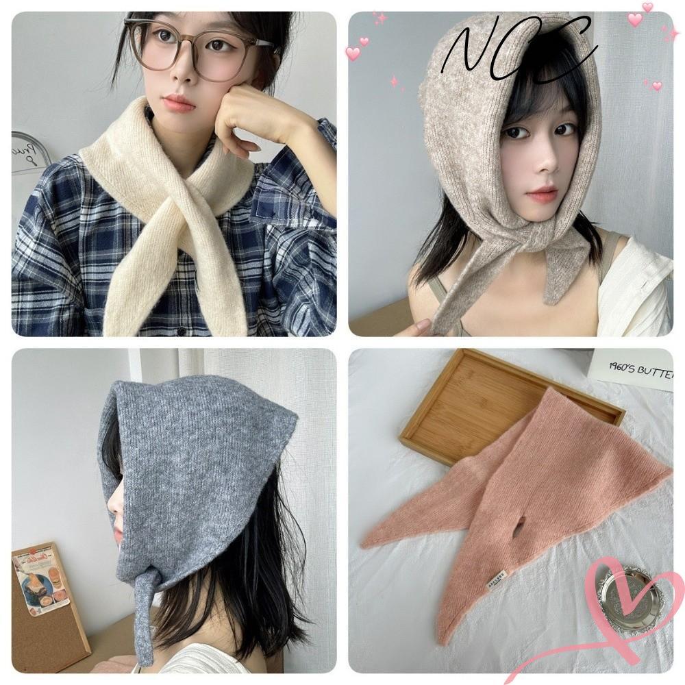 NCE คออุ่น, กันลมอุ่นถักผ้าพันคอ,เย็นสามเหลี่ยมถัก Neckerchief ของขวัญ