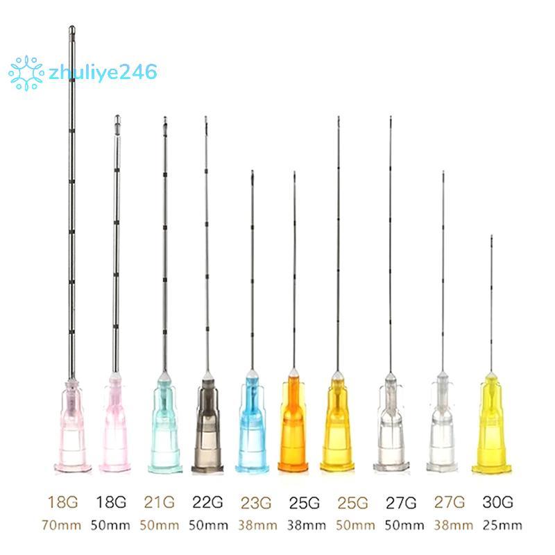 <zhuliye246> 10 ชิ้น Fine Micro Cannula 18G 20G 21G 22G 23G 25G 27G 30G Blunt Cannulas สําหรับ Derma