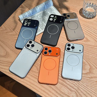 บางเฉียบหน้าต่างขนาดใหญ่แม่เหล็กเคสโทรศัพท์ for iPhone 17 15 13 14 16 Pro max ป้องกันลายนิ้วมือ ฟังก์ชันป้องกันกล้อง