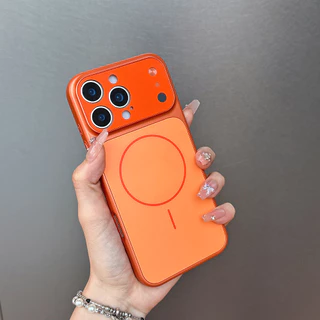 บางเฉียบหน้าต่างขนาดใหญ่แม่เหล็กเคสโทรศัพท์ for iPhone 17 15 13 14 16 Pro max ป้องกันลายนิ้วมือ ฟังก์ชันป้องกันกล้อง